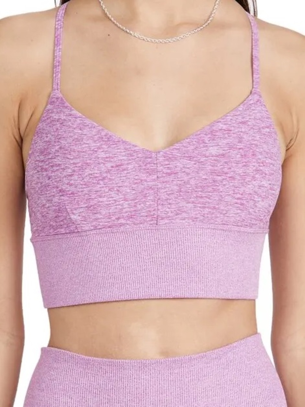 ALO Yoga Alosoft Lavish Bra in Pink Lavender Heather size M